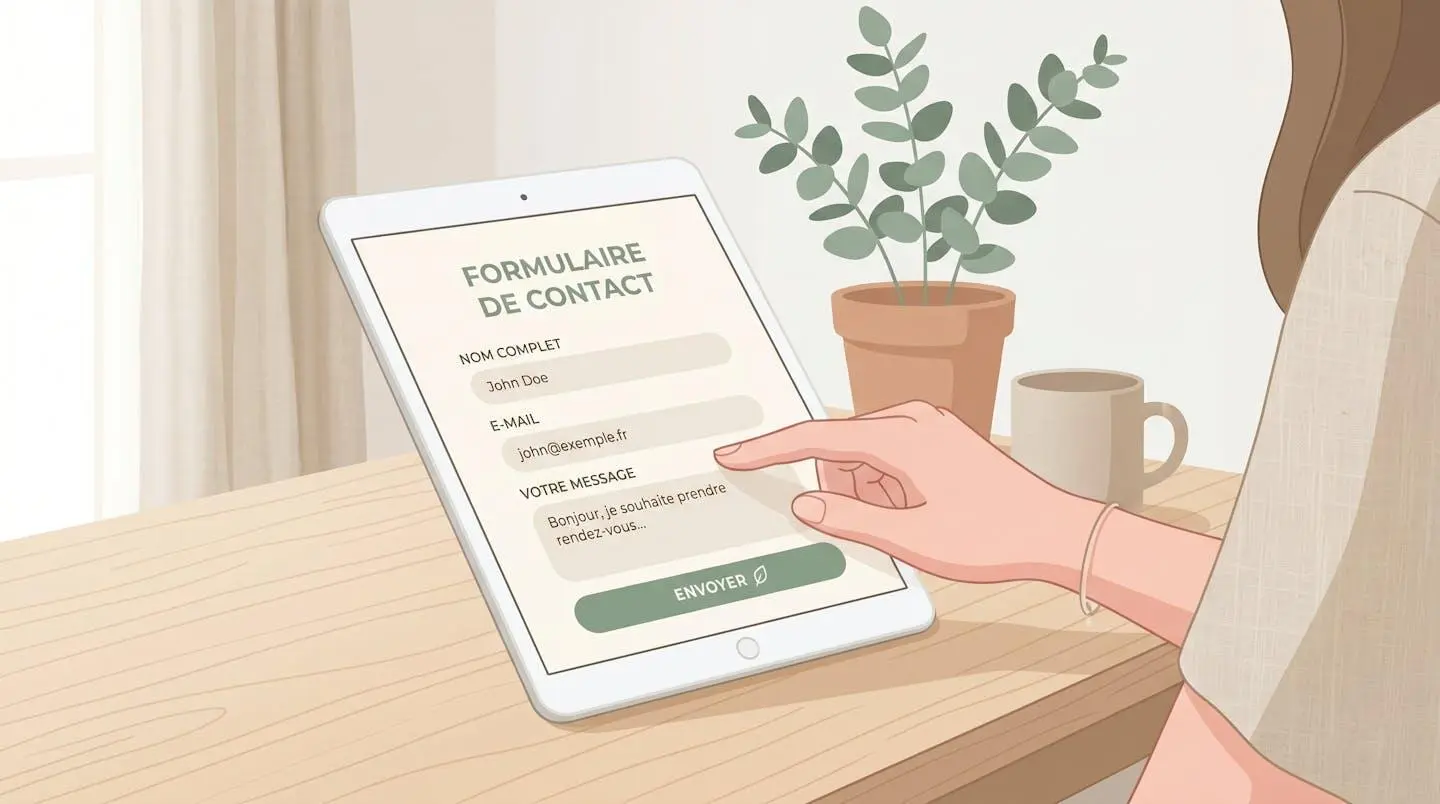 Représentation visuelle d'un processus bancaire simplifié sur interface numérique épurée